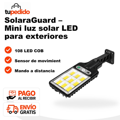 SolaraGuard – Luz Solar LED con Mando y Sensor de Movimiento