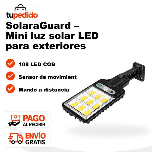 SolaraGuard – Luz Solar LED con Mando y Sensor de Movimiento