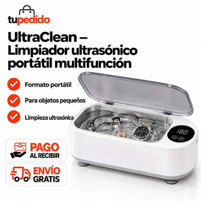 UltraClean — Limpiador ultrasónico portátil multifunción