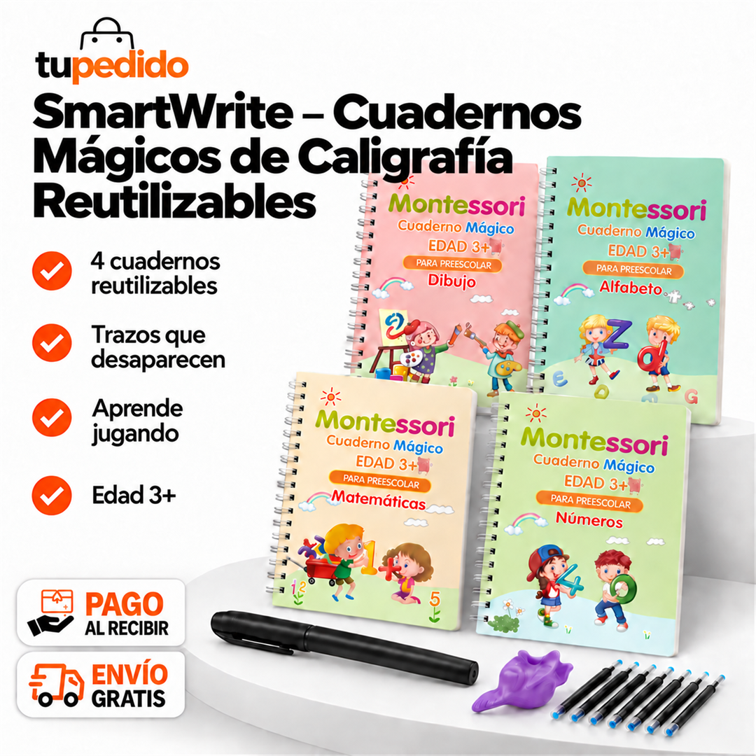 SmartWrite – Cuadernos Mágicos de Caligrafía Reutilizables