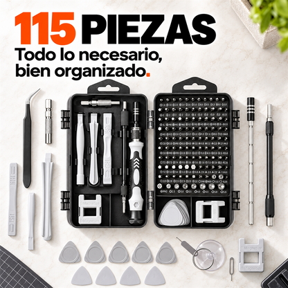FixMaster – Kit de Destornilladores de Precisión 115 en 1