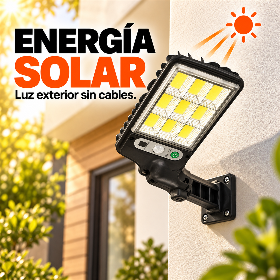 SolaraGuard – Luz Solar LED con Mando y Sensor de Movimiento
