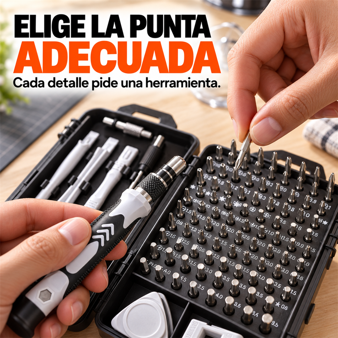 FixMaster – Kit de Destornilladores de Precisión 115 en 1