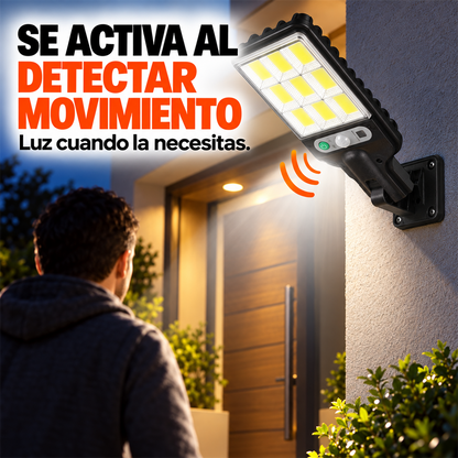 SolaraGuard – Luz Solar LED con Mando y Sensor de Movimiento