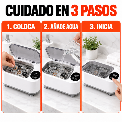 UltraClean — Limpiador ultrasónico portátil multifunción