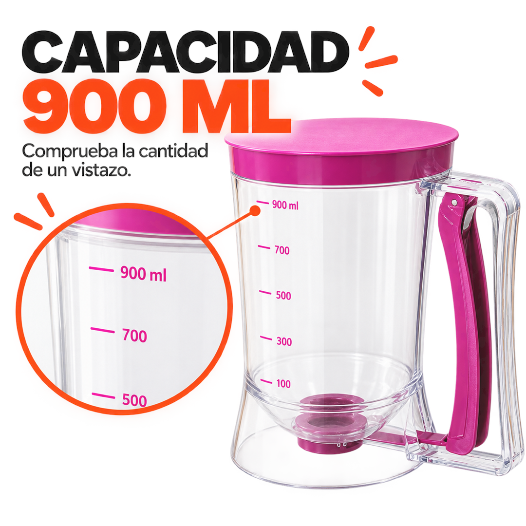 BakePro – Jarra Dispensadora de Masa con Tapa