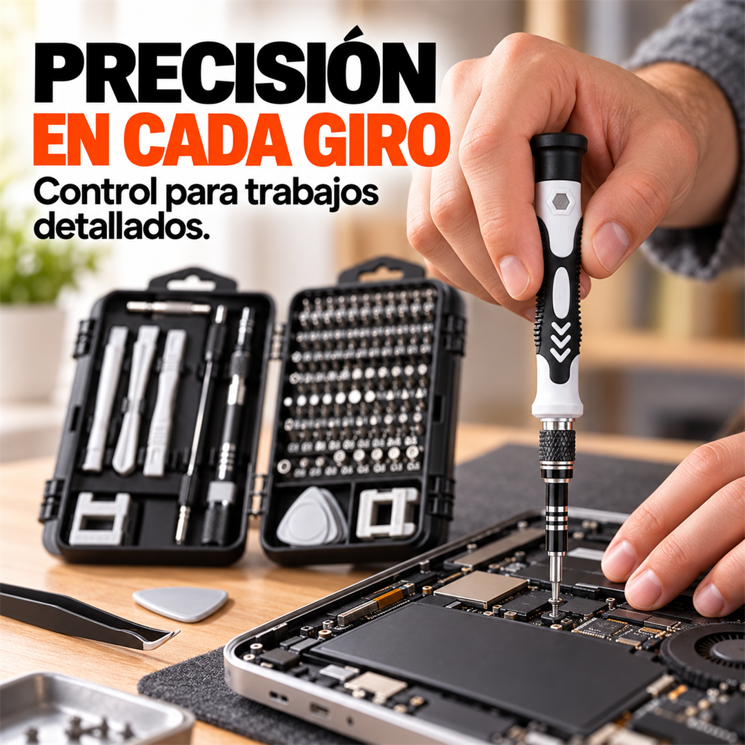 FixMaster – Kit de Destornilladores de Precisión 115 en 1