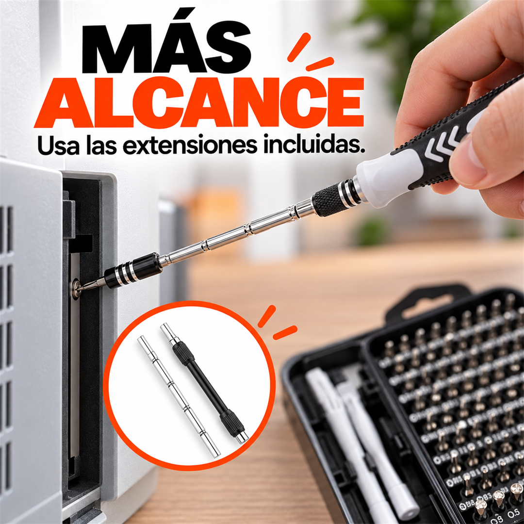 FixMaster – Kit de Destornilladores de Precisión 115 en 1