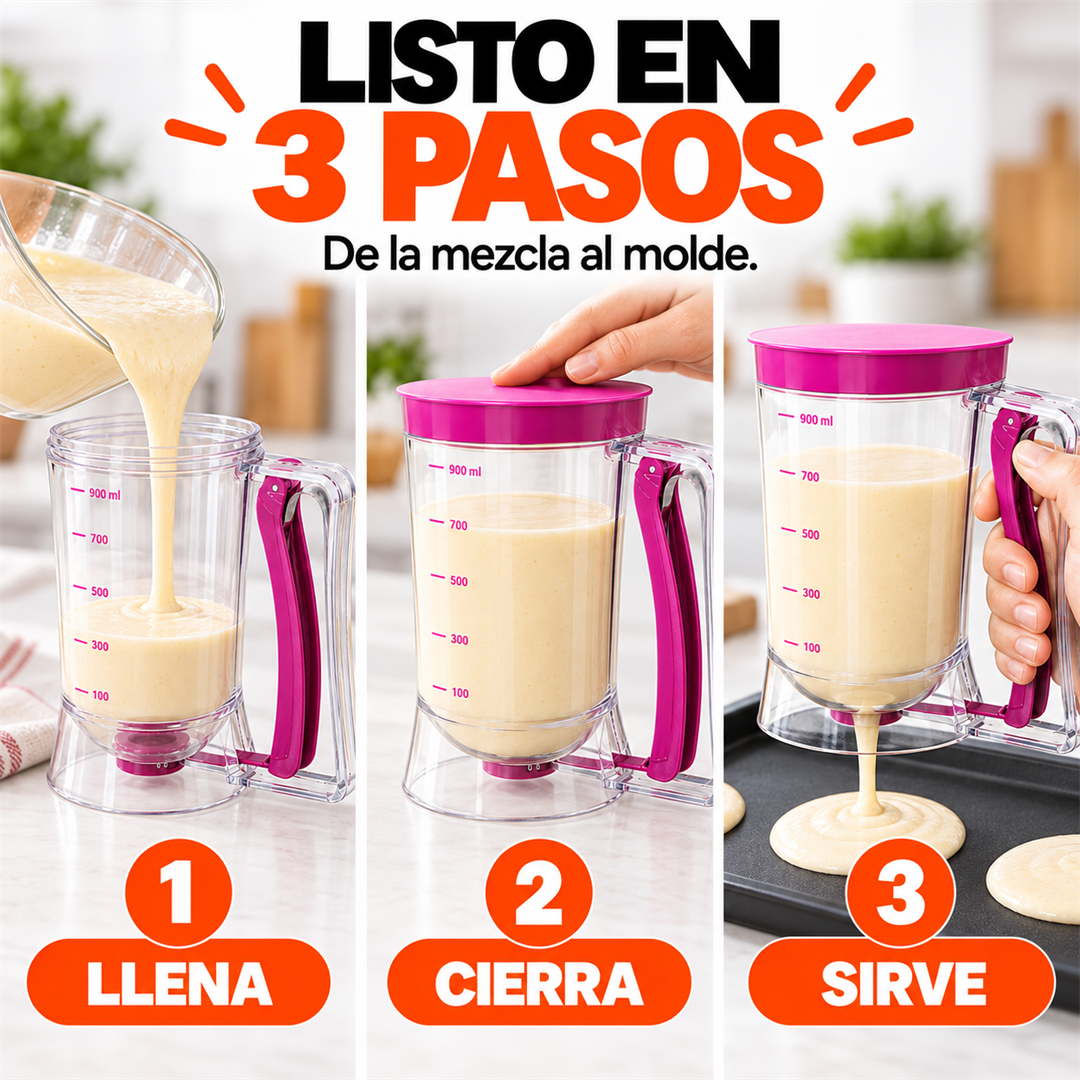 BakePro – Jarra Dispensadora de Masa con Tapa