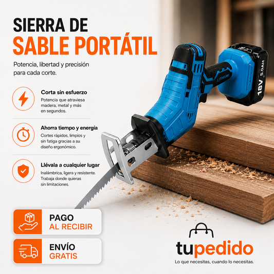 Sierra de sable con dos bateria
