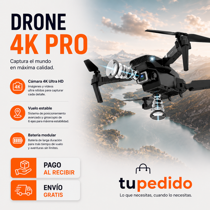 Dron con doble cámara 4K + Maletín Gratis