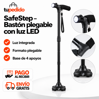 SafeStep — Bastón plegable con luz LED
