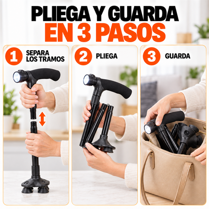 SafeStep — Bastón plegable con luz LED