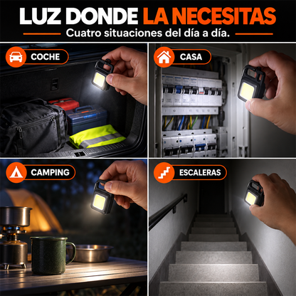 LumiKey — Linterna llavero Mini COB LED