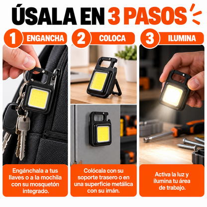 LumiKey — Linterna llavero Mini COB LED